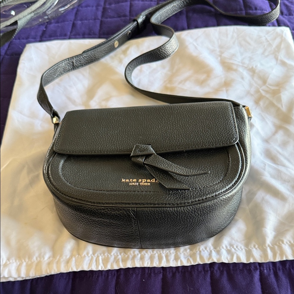 Kate Spade Black Crossbody Bag with Bow Accent